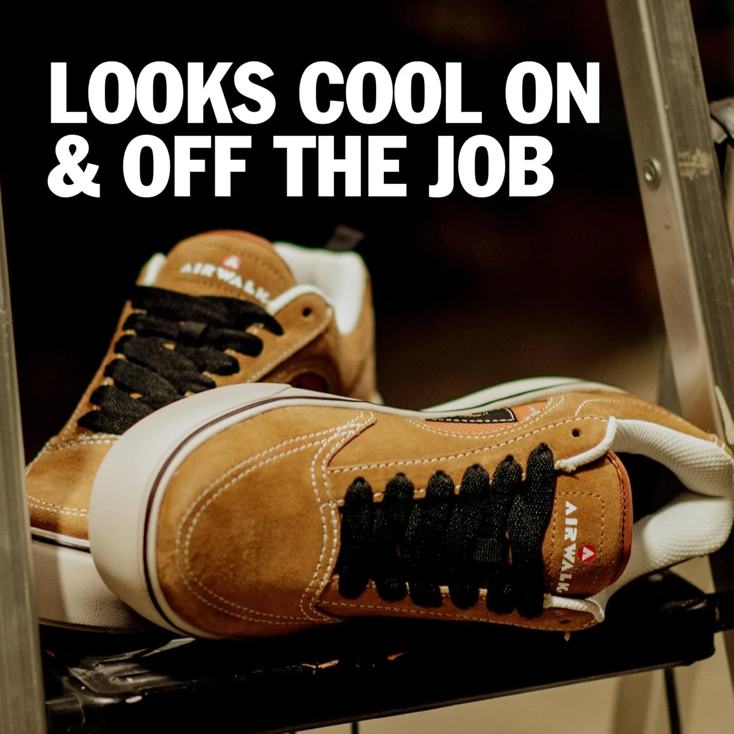 Airwalk Phat A Low Safety Shoes for Men - Non-Slip, Composite Toe, Electrical Hazard Work Footwear