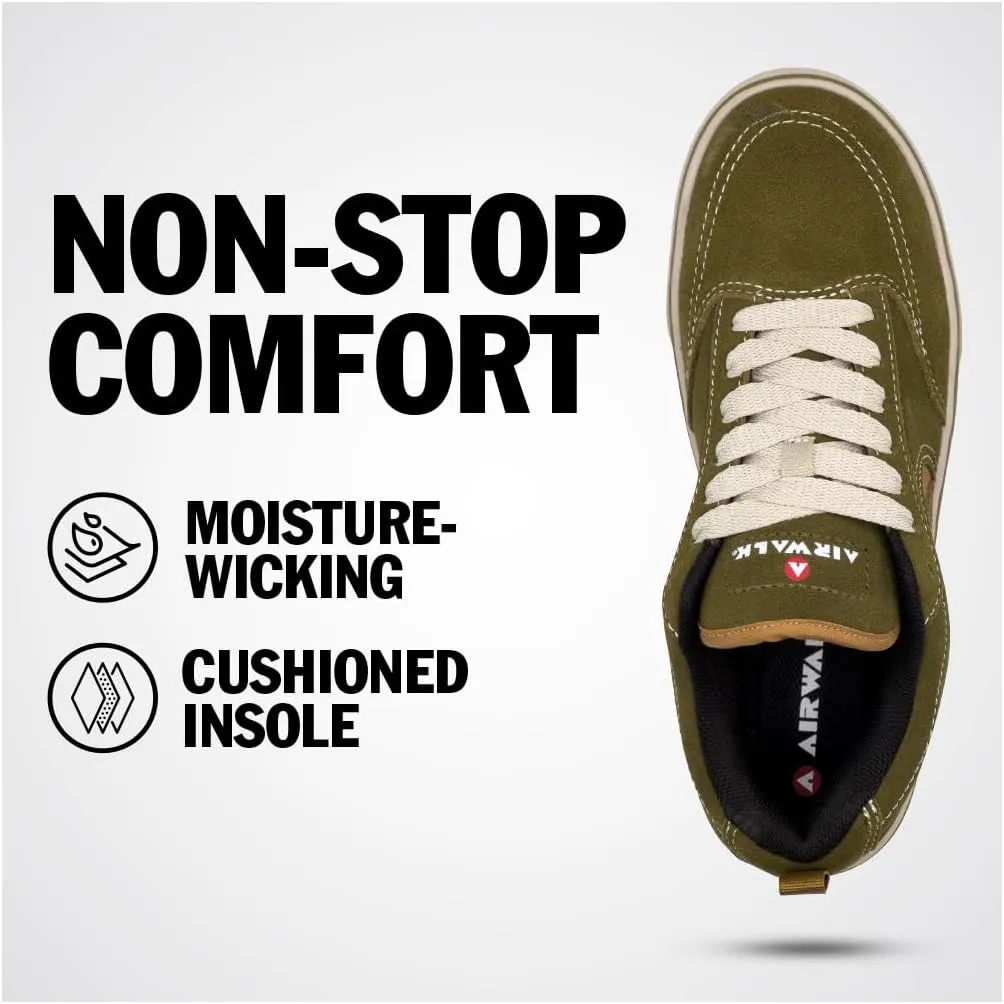 Airwalk Phat A Low Safety Shoes for Men - Non-Slip, Composite Toe, Electrical Hazard Work Footwear
