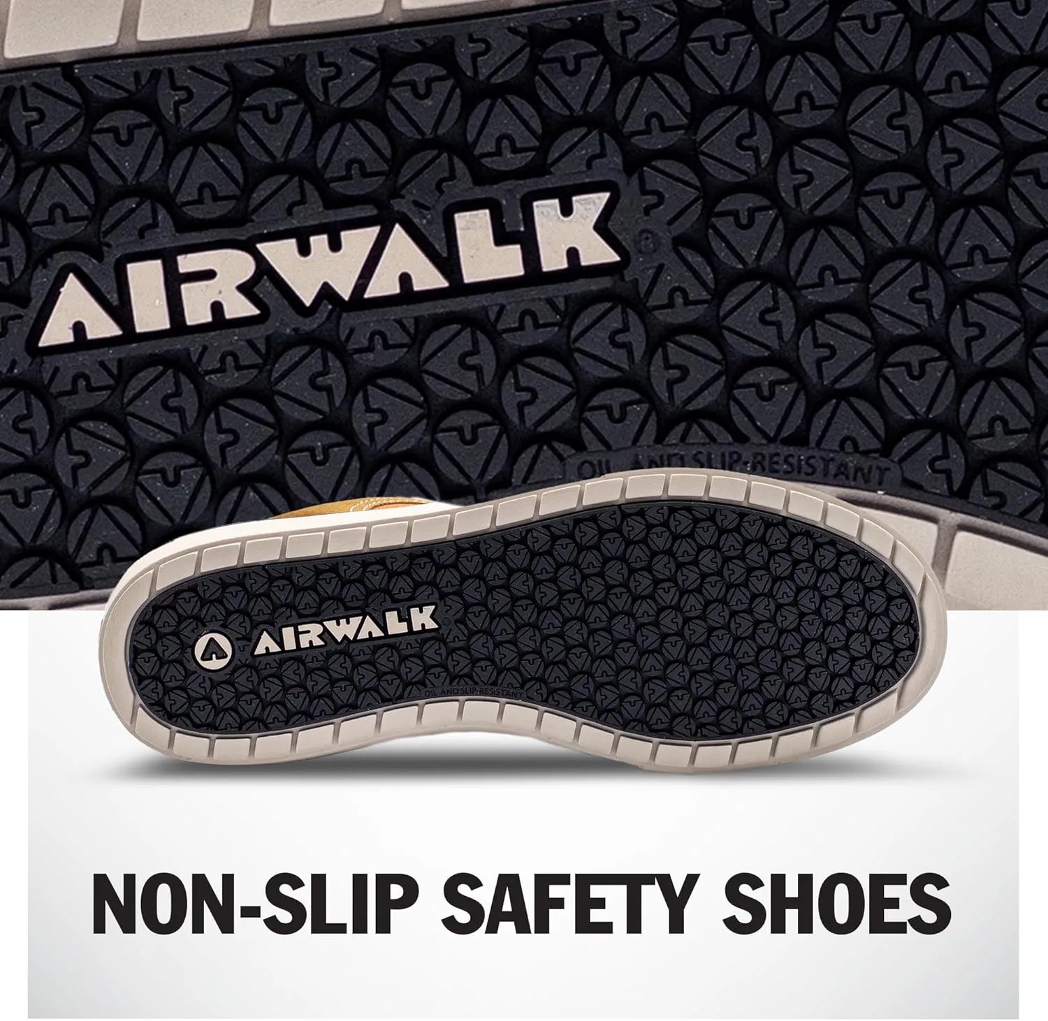 Airwalk Phat A Low Safety Shoes for Men - Non-Slip, Composite Toe, Electrical Hazard Work Footwear