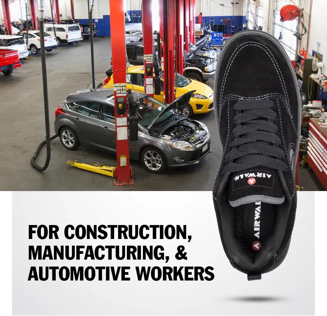 Airwalk Phat A Low Safety Shoes for Men - Non-Slip, Composite Toe, Electrical Hazard Work Footwear