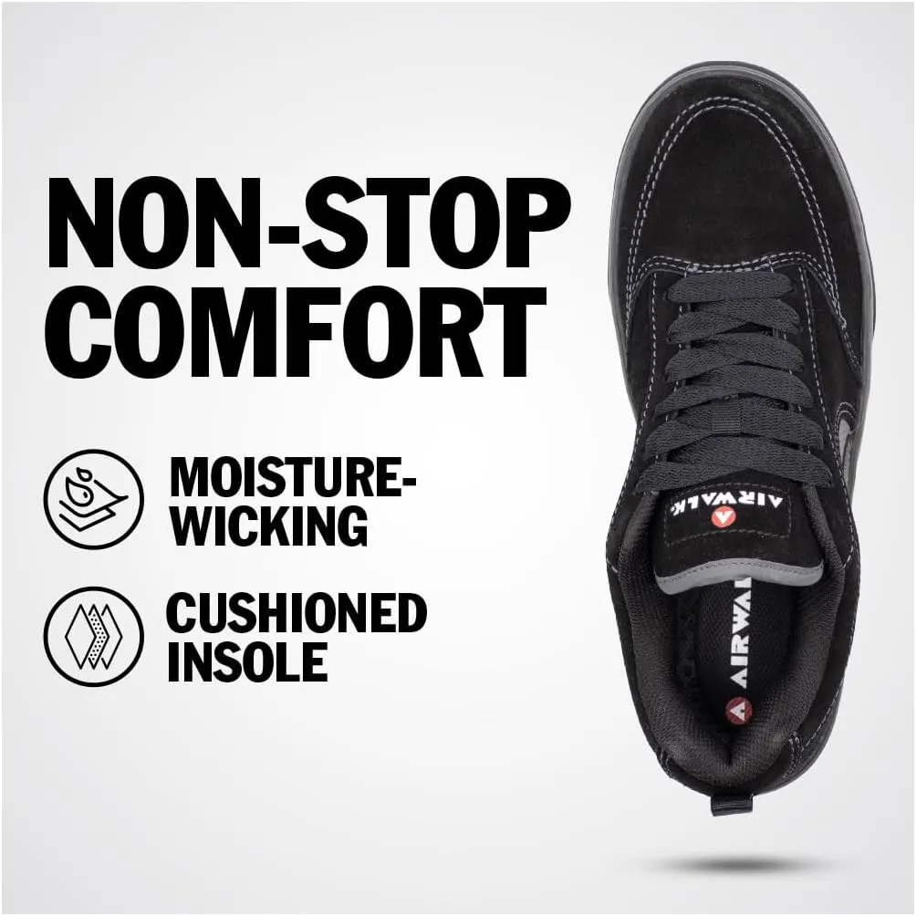 Airwalk Phat A Low Safety Shoes for Men - Non-Slip, Composite Toe, Electrical Hazard Work Footwear