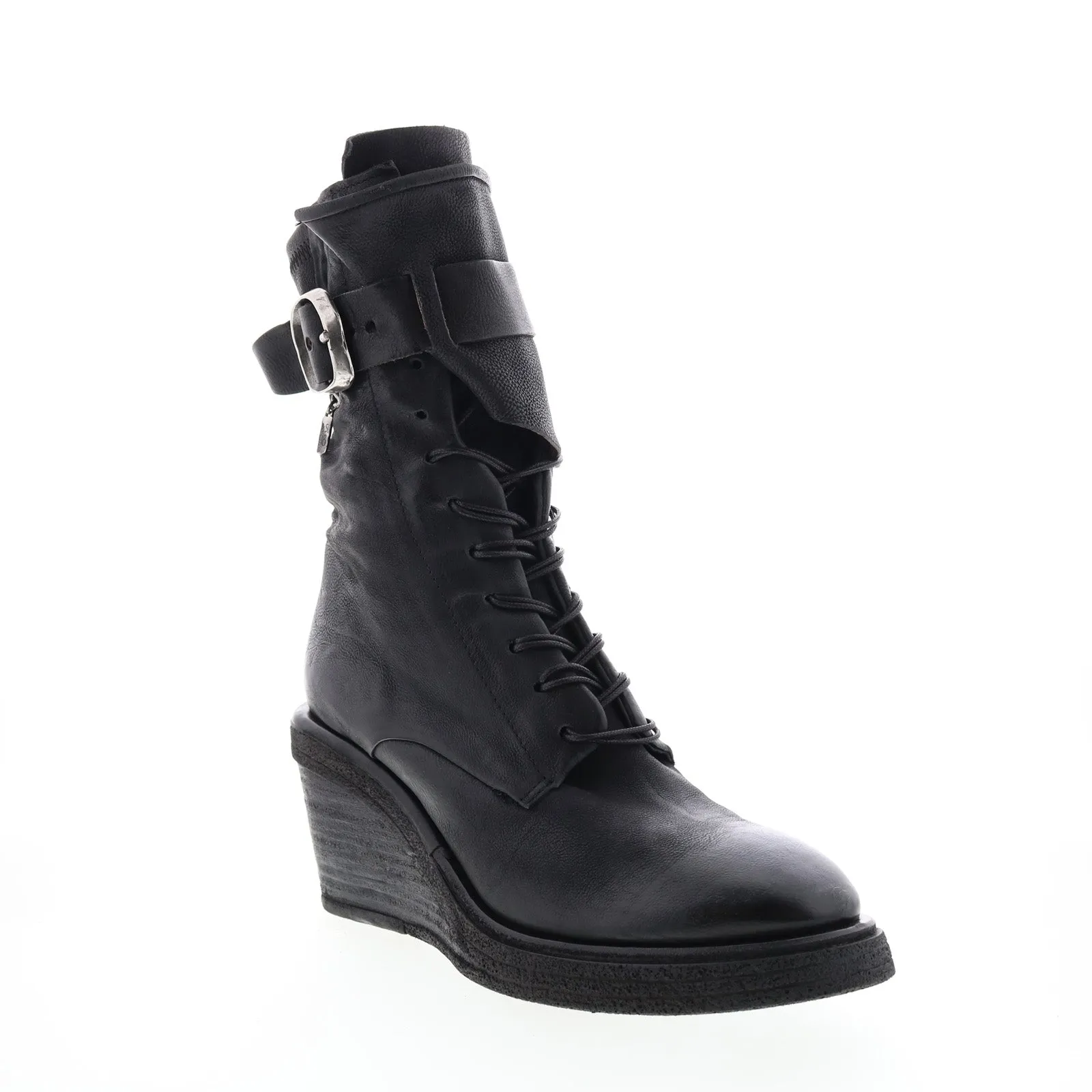A.S.98 Thatcher A30210-201 Womens Black Leather Casual Dress Boots