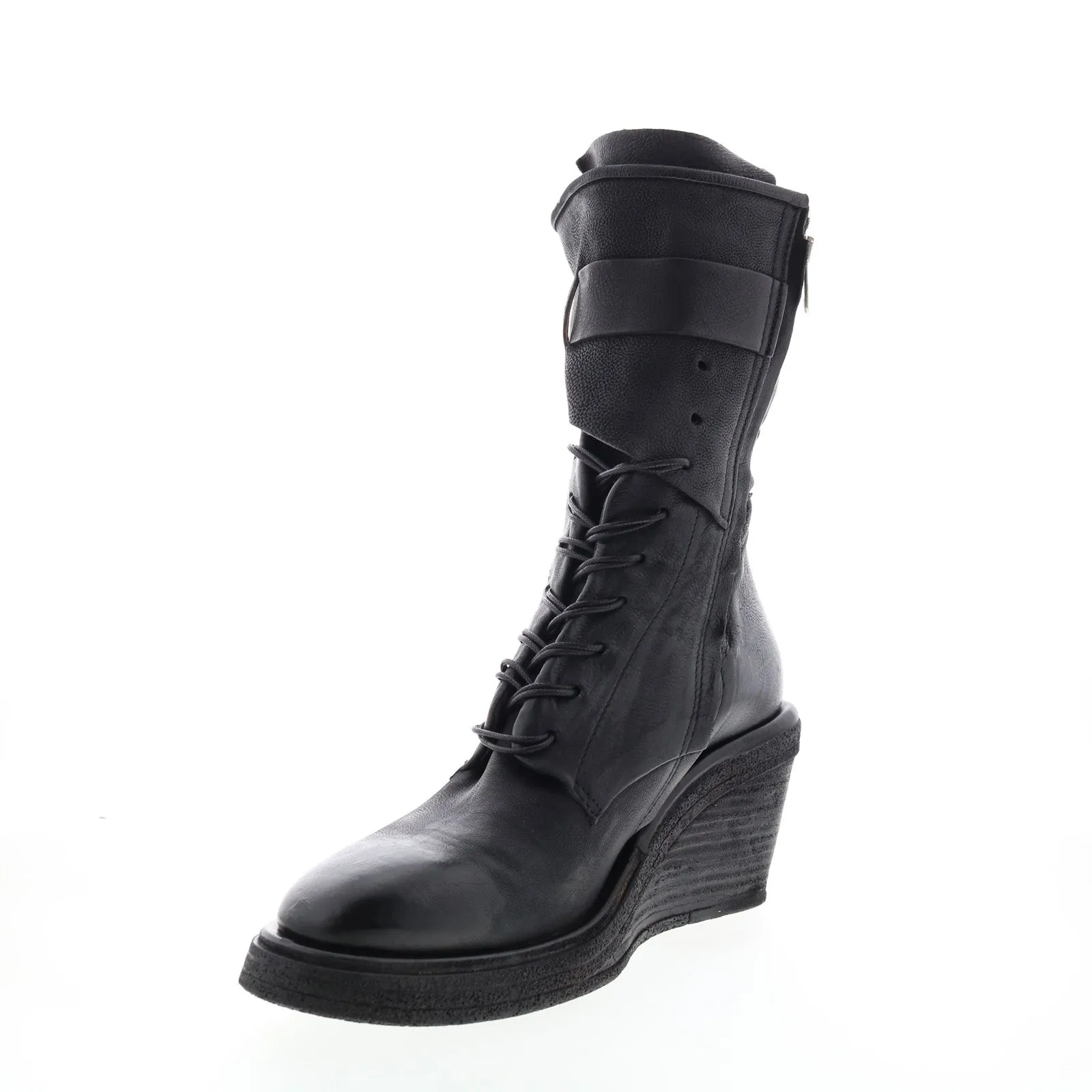 A.S.98 Thatcher A30210-201 Womens Black Leather Casual Dress Boots