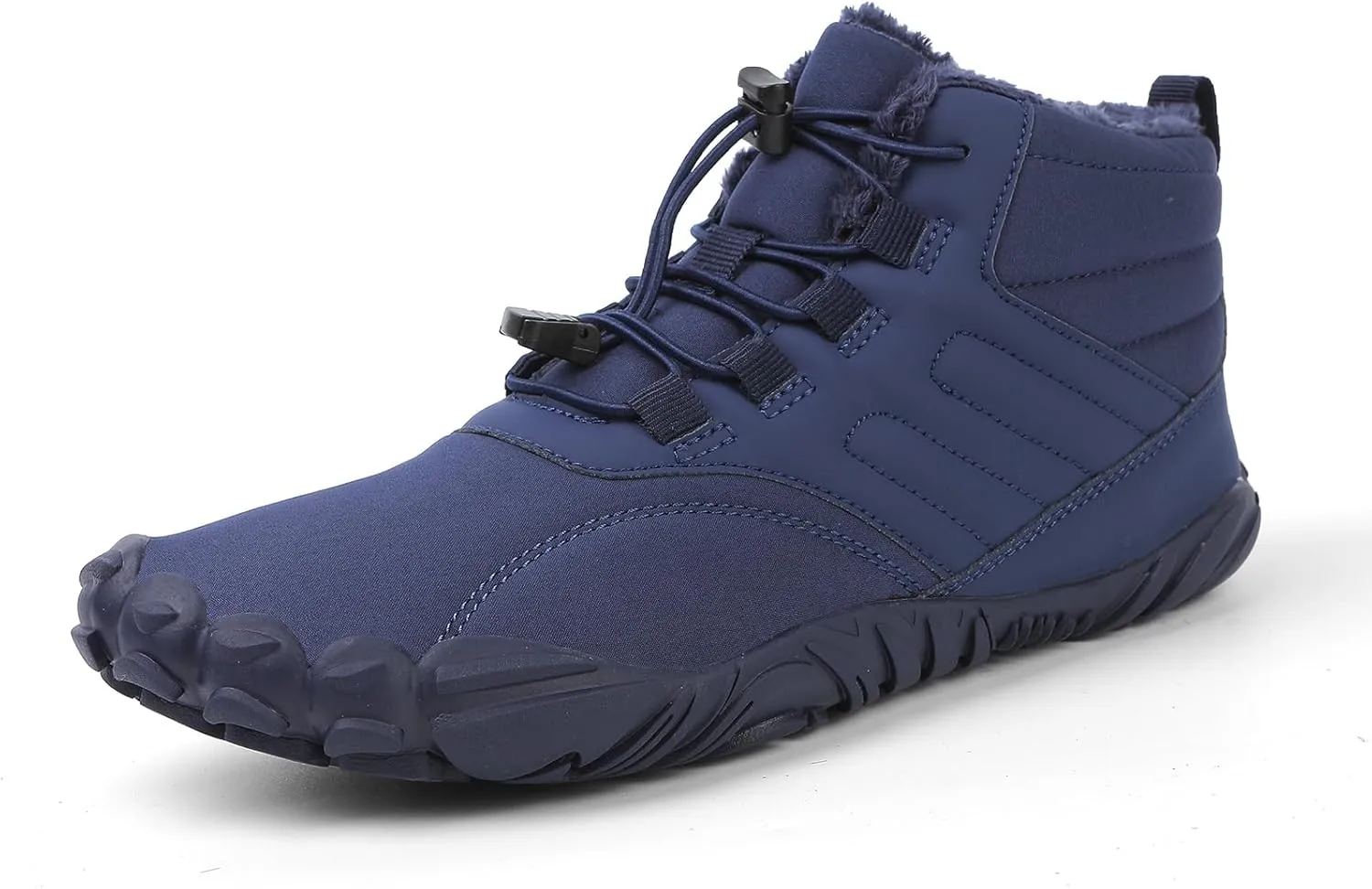 Barefoot Hiking Shoes Women Men Winter Warm Wide Toe Box Snow Boots Minimalist Zero Drop Outdoor Shoe Non Slip Soft Sole Sneakers Comfort Outdoor Ankle Booties Five Finger Sneakers Hike Walking Shoes