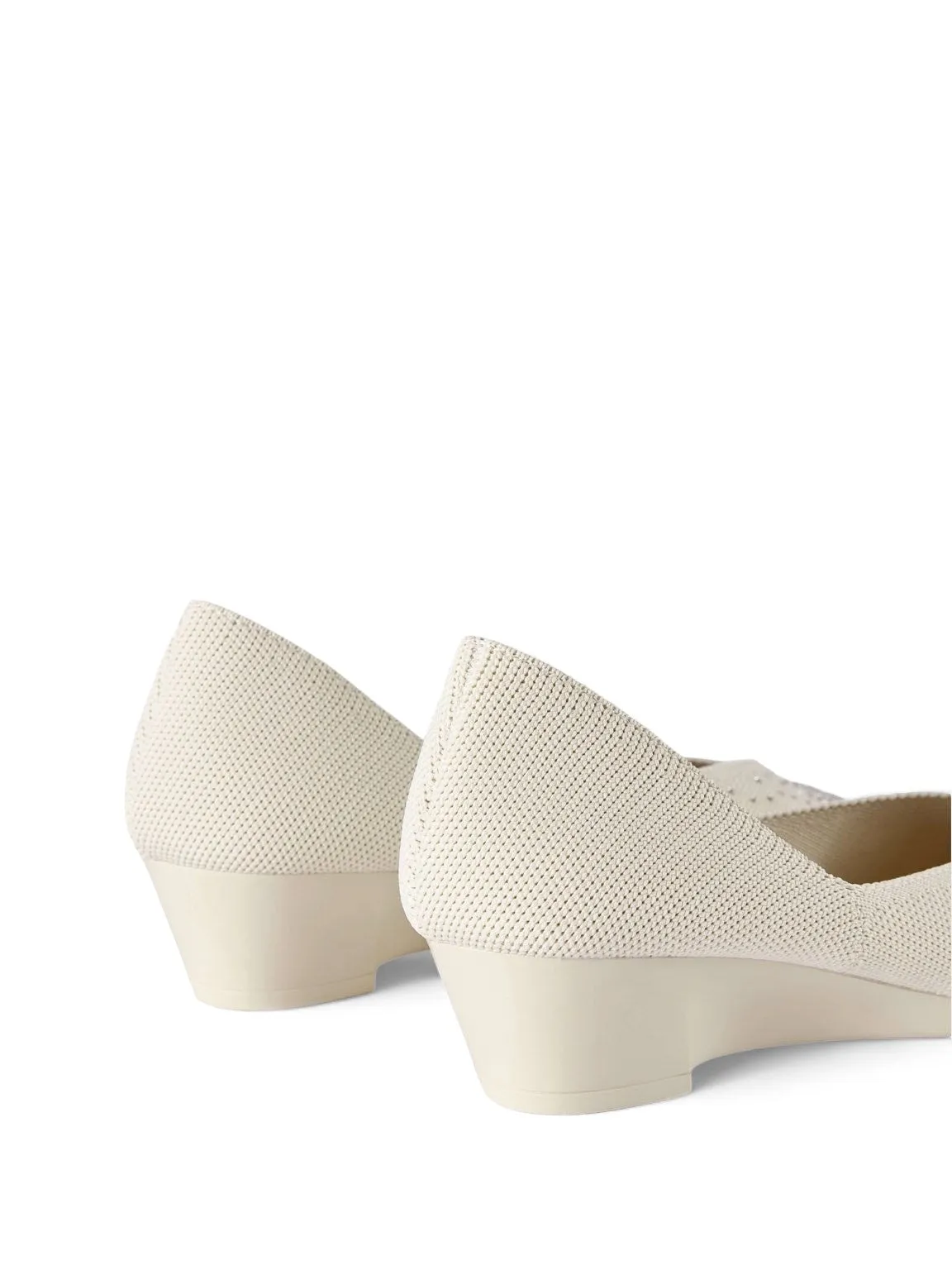 Basic Crystal Cap-Toe Platform Wedges