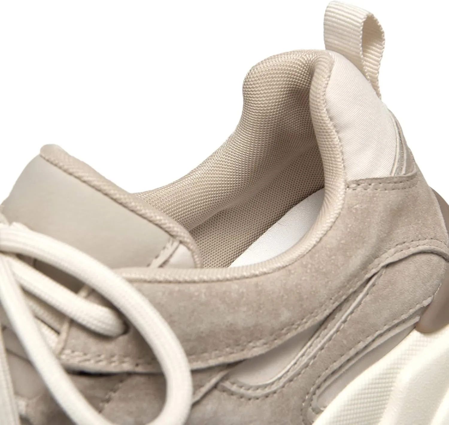 BEAU TODAY Chunky Sneakers for Women, Womens Fashion Sneakers, Lace Up Platform Comfortable Leather Casual Dad Shoes