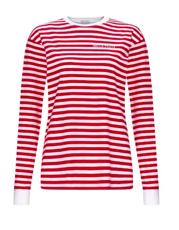 BF Bella Freud Striped T-shirt in Red