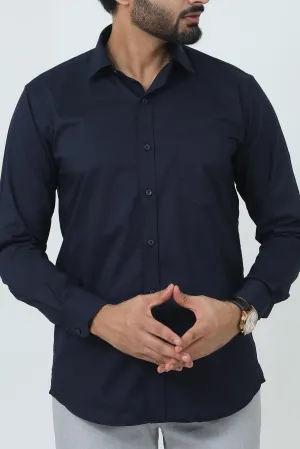 Bluebird Men's Blue Polycotton Formal Shirt
