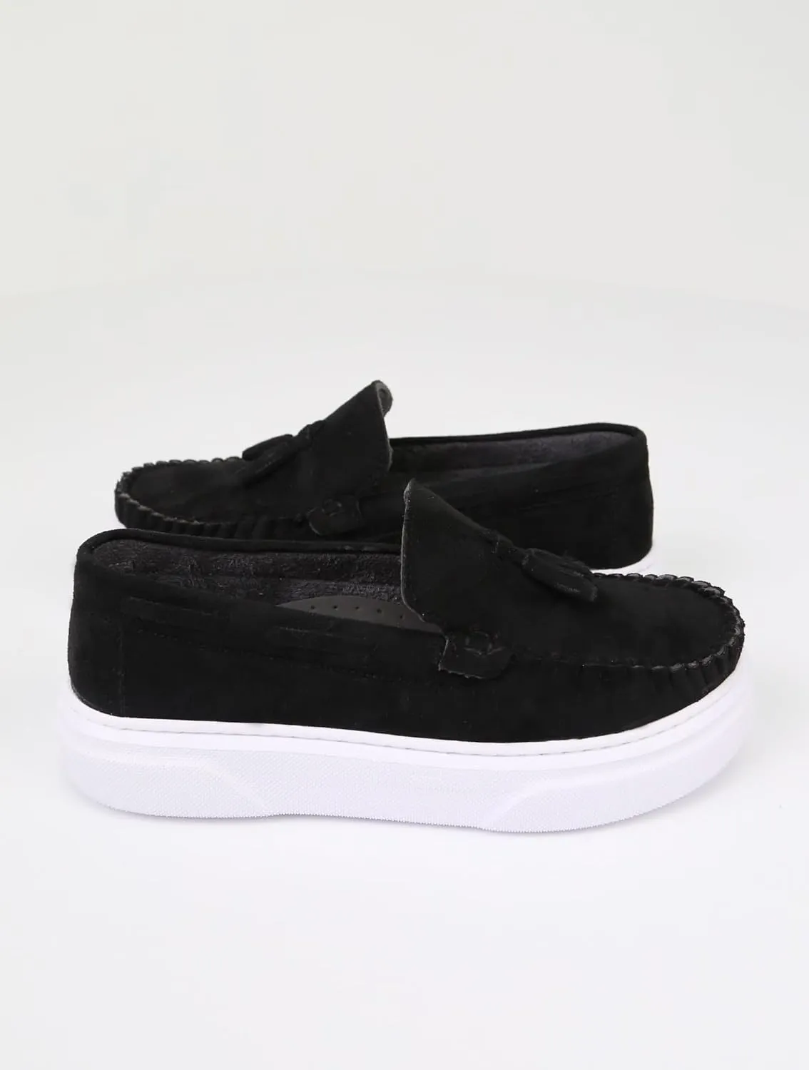 Boys?? Platform Suede Loafers Slip-On Moccasin Shoes for Prom & Formal Occasions
