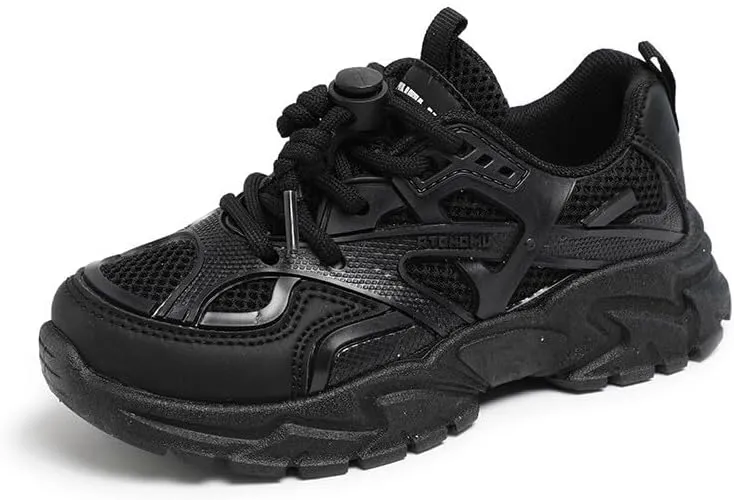 Boys Tennis Shoes Platform Girls Chunky Shoes Breathable Child Sneakers Lightweight