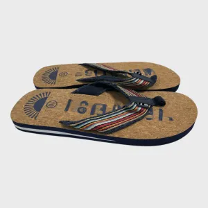 Branded Dark Blue Cork Flip Flops  - Size 10 UK