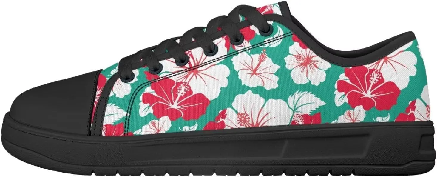 Canvas Shoes for Women Low Top Casual White Black Sneakers Womens Lace Up Fashion Comfortable Walking Shoes