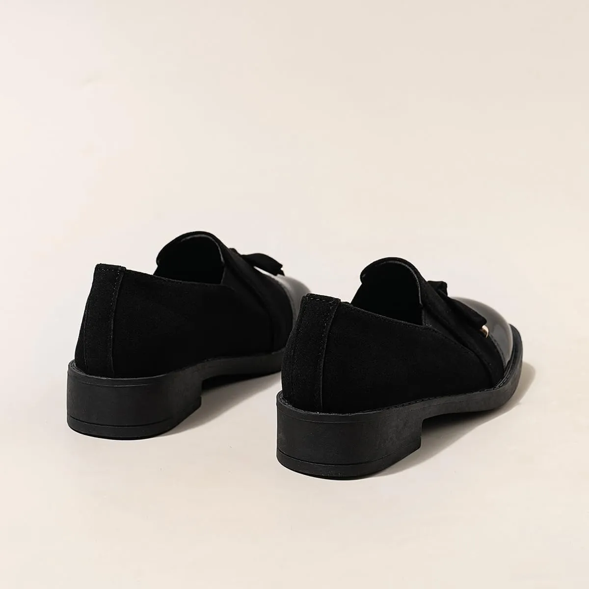 Children??s Platform Loafers ?C Faux Leather Lace-Up Loafers for Kids, Lightweight Party & Wedding Shoes, Imitation Suede Upper