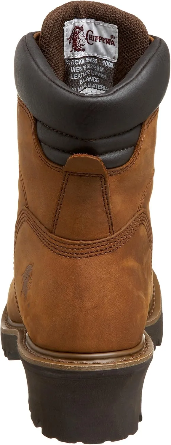 Chippewa Men's 8" Industrial Steel Toe 55026 Logger Boot