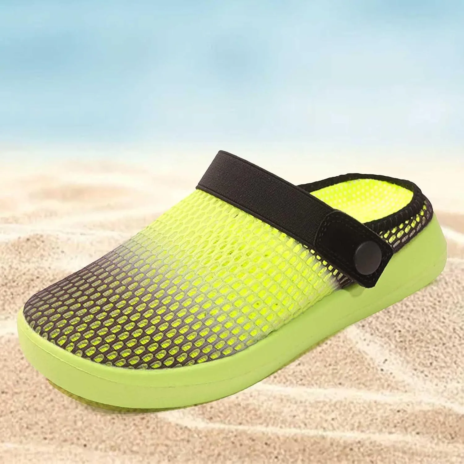 Couples' Spring and Summer Fashion Color Matching Mesh Breathable Non Slip Wet Slippers Slides Size 11 Women