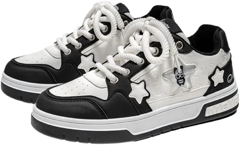 Cute Star Shoes Chunky Platform Comfy Non Slip Lightweight Softy Casual Orthopedic Sneakers Kawaii Y2K Pretty Pastel Retro Gifts for Women & Girls Back to School