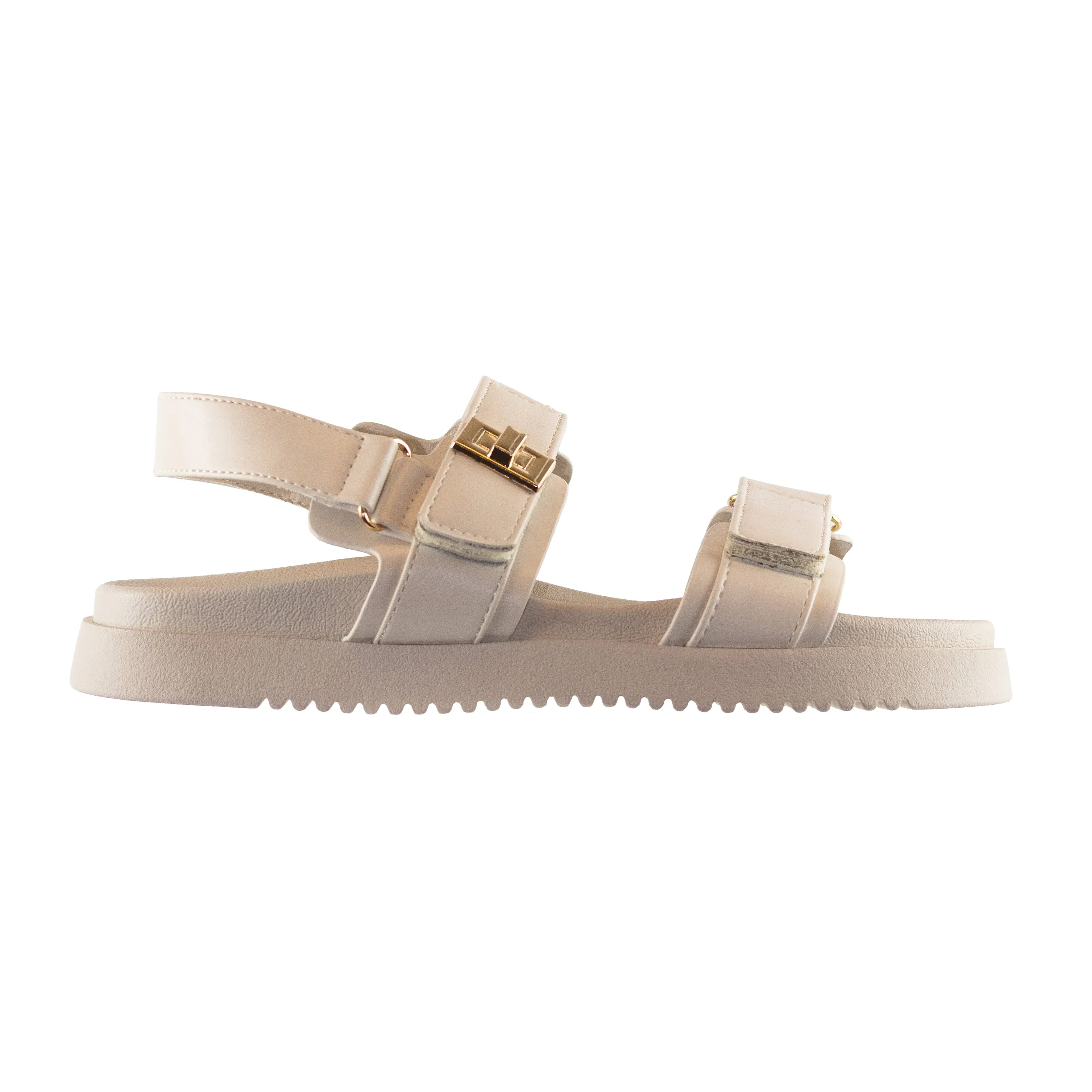 Daniela - Wide Fit Adjustable Double Strap Flat Sandals, Comfortable Summer Footwear, Stylish Casual Sandals, Versatile Everyday Shoes