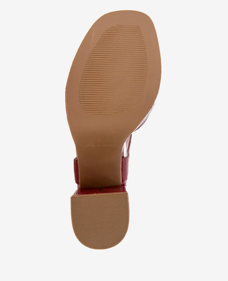 Darla Croco Platform Heeled Sandal