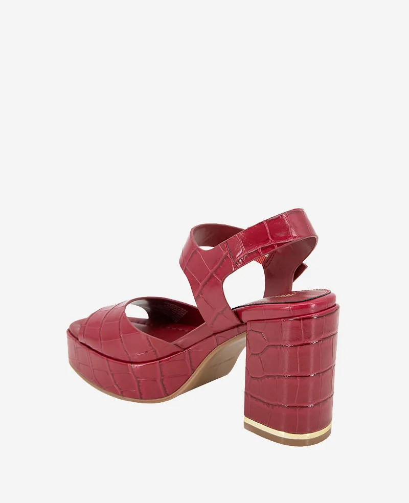 Darla Croco Platform Heeled Sandal