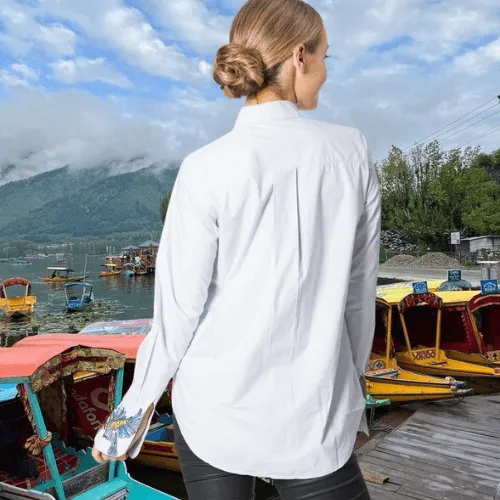 Embroidered Poplin Shirt