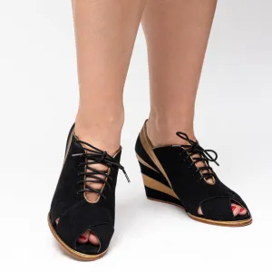 Esme Women's 1930s Wedges (Gold/Black)