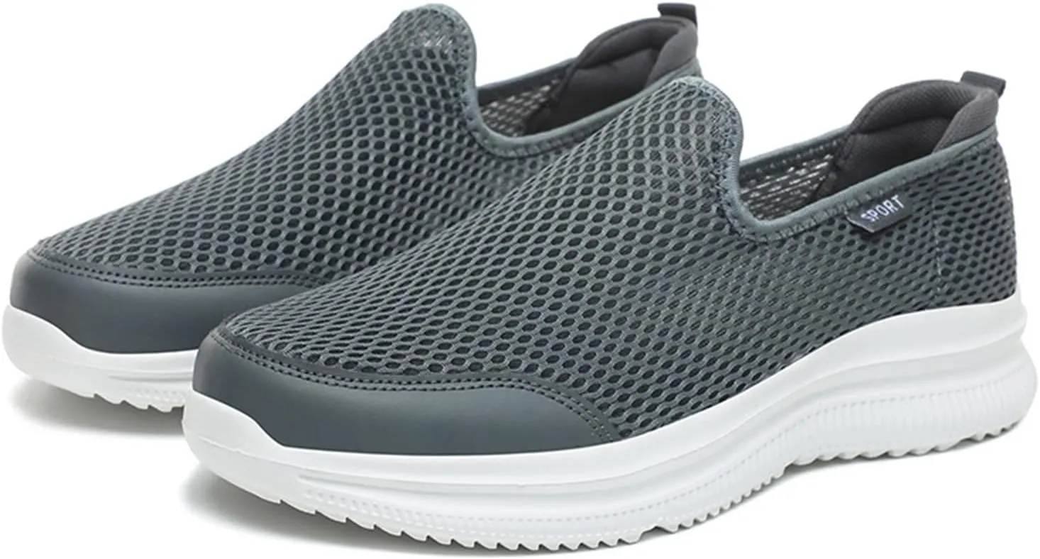 Fashion Sneakers Comfortable Fashion Summer Men Breathable Mesh Shallow Mouth Slip On Lightweight Casual Shoes