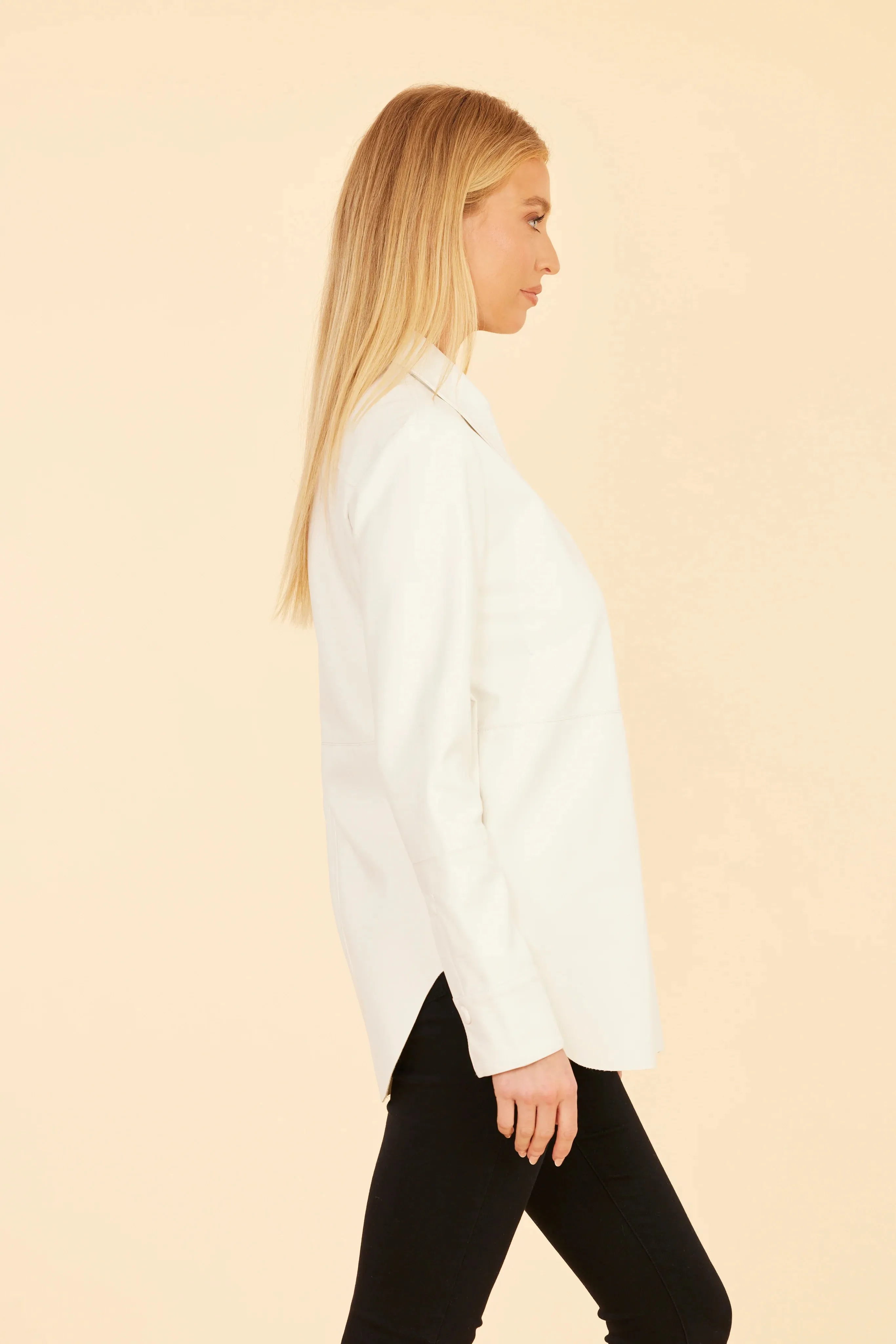 Faux Leather Shirt