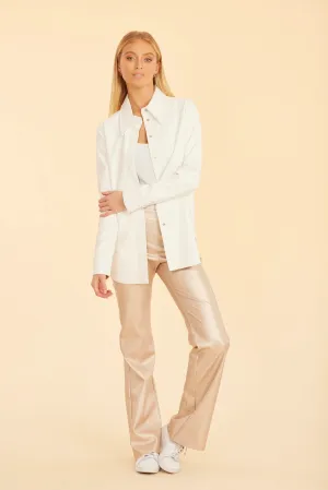 Faux Leather Shirt