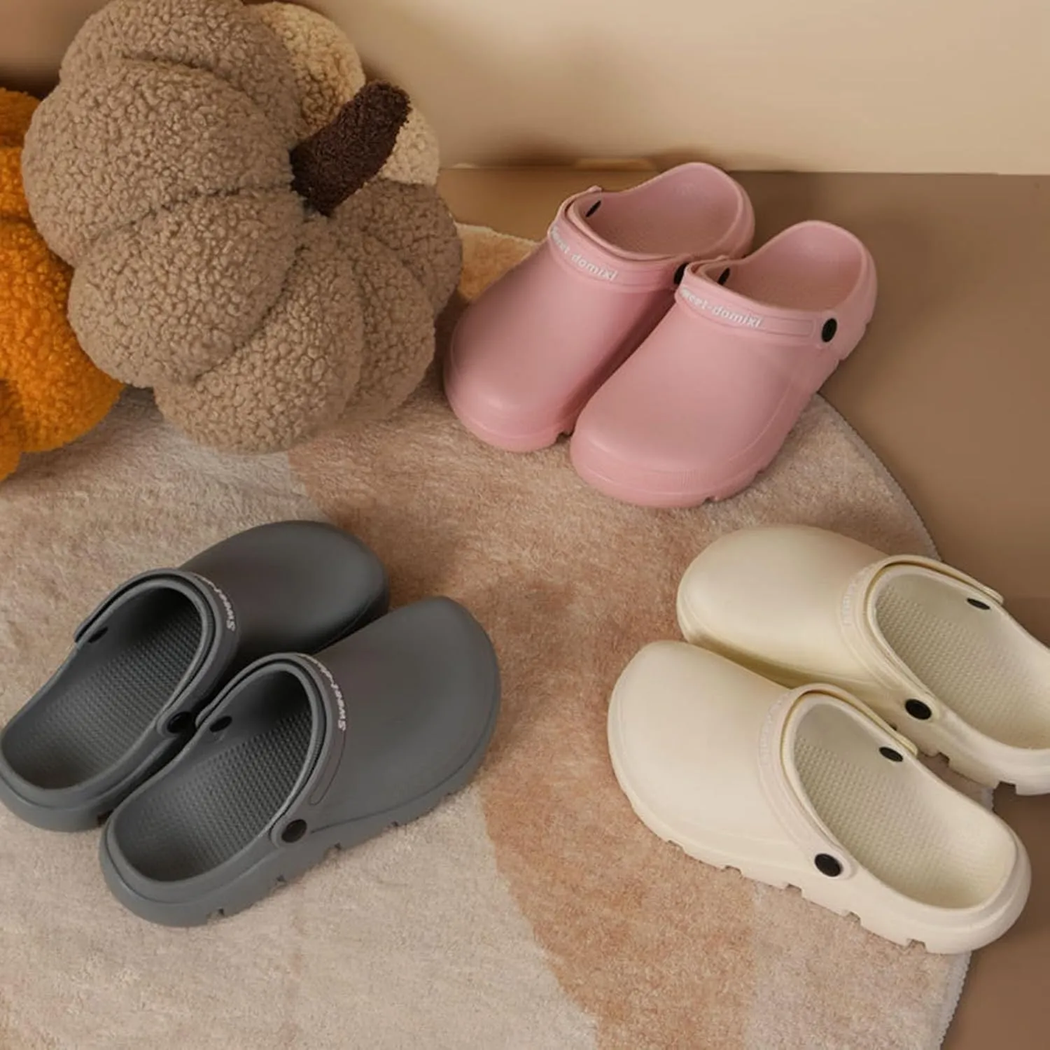 Garden Clogs Women's Clogs Rubber Rubber Garden Shoes Women's Clogs Garden Lightweight Rubber Shoes Women Bed Slippers 7