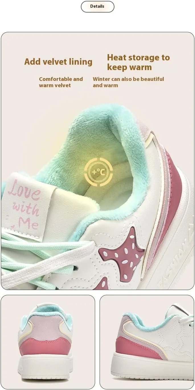 Geerta Y2K Star Shoes  Cute Walking Sneakers for Women Girls Thick Chunky Sole Platform White Premium Lining Everyday Casual School Summer Beach Travel Japanese Pretty Pastel Aesthetic
