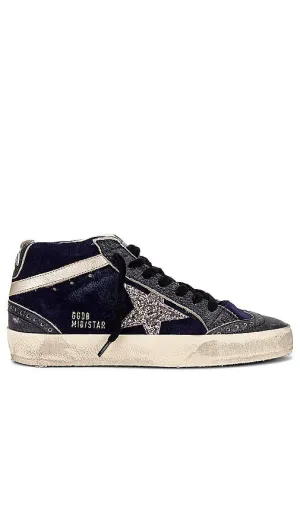 Golden Goose Mid Star Sneaker in Navy