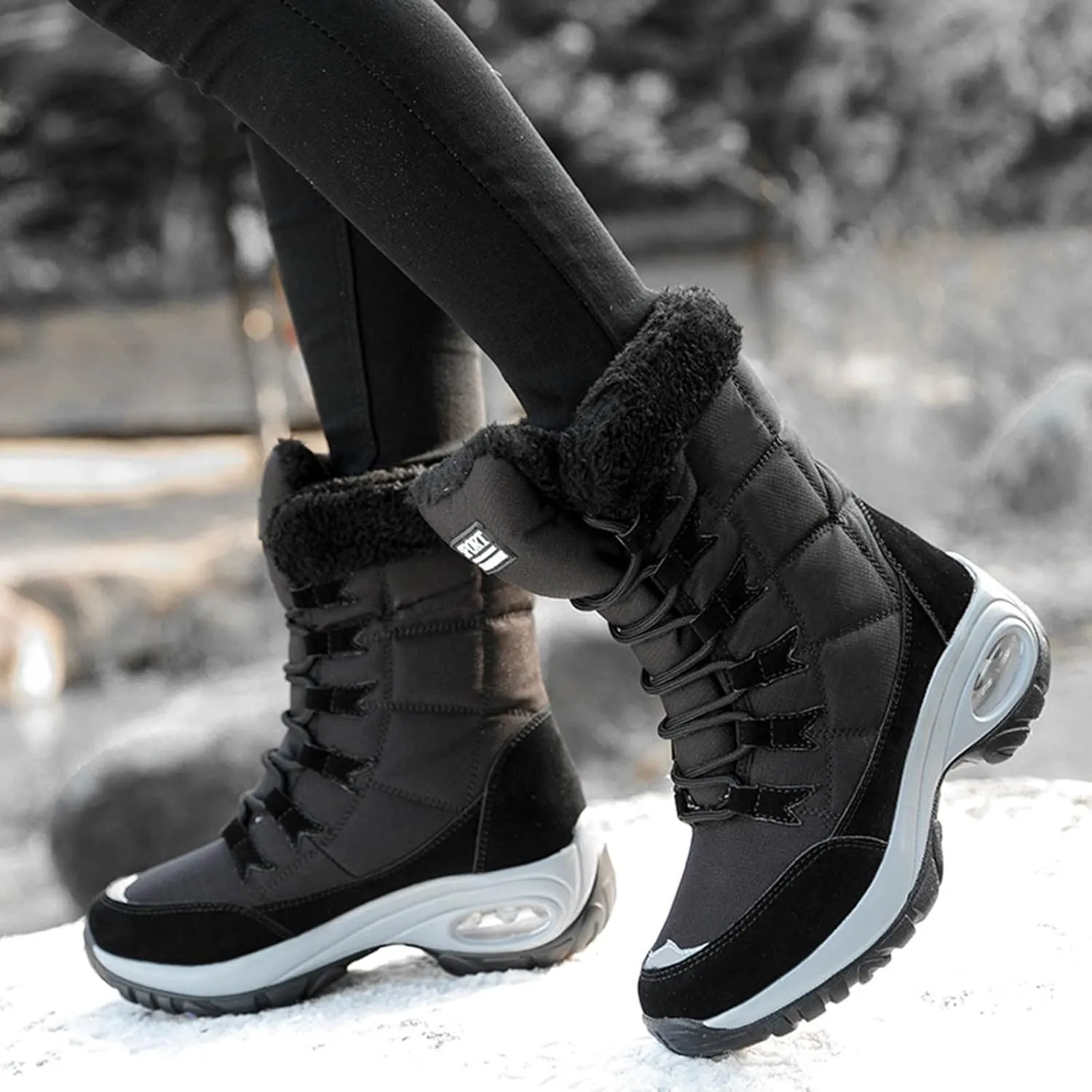 Hiking Boots for Men, Waterproof Boots Lightweight Warm Boots Lightweight Hiking Boot Womens Winter Shoes