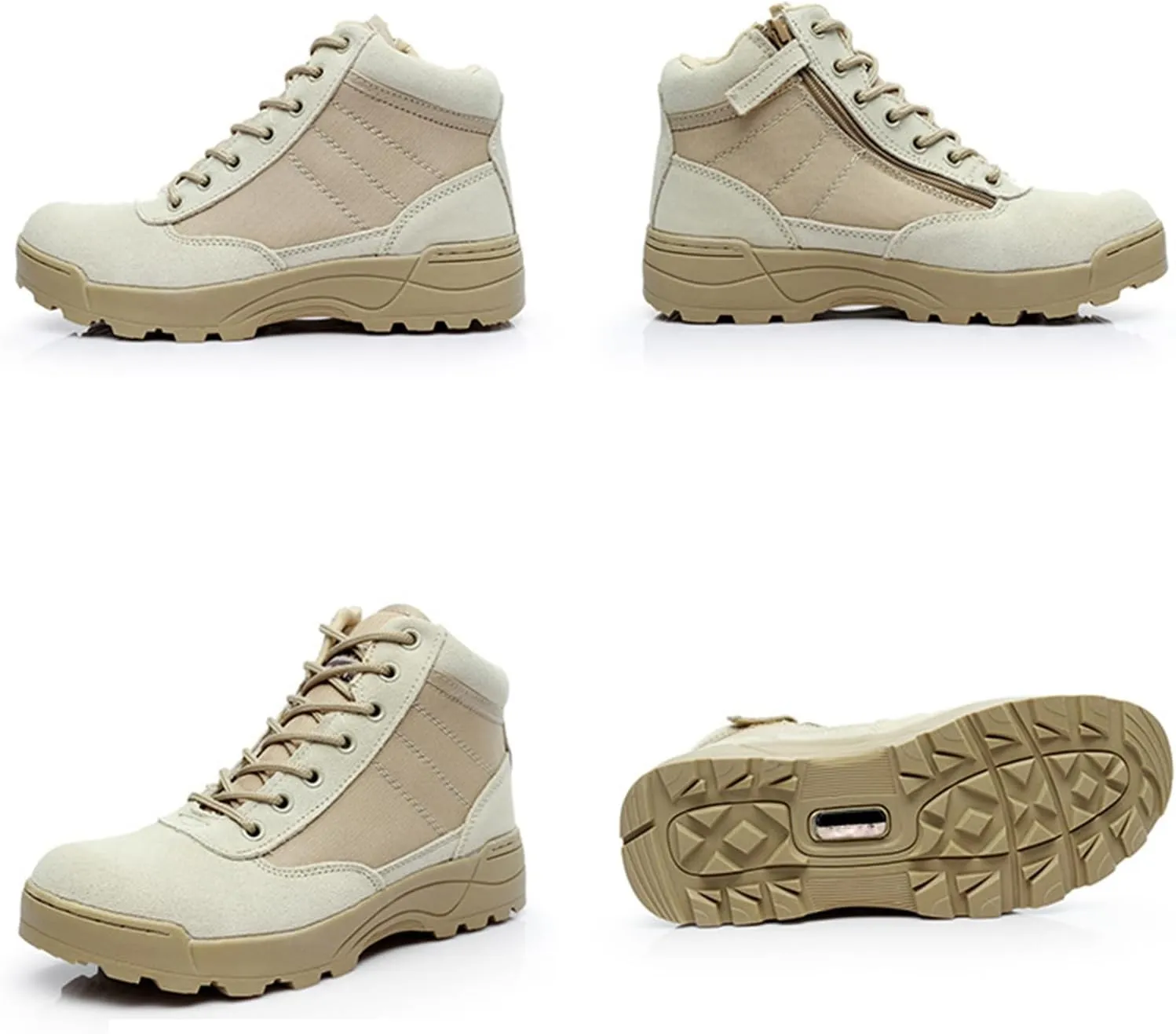 Hiking Work Boots,Breathable Desert Boots,with Side Zipper, Waterproof Hiking Work Boots,Low Cut Training Boots,for Outdoor Hiking, Rock Climbing, Hunting and Other Activity