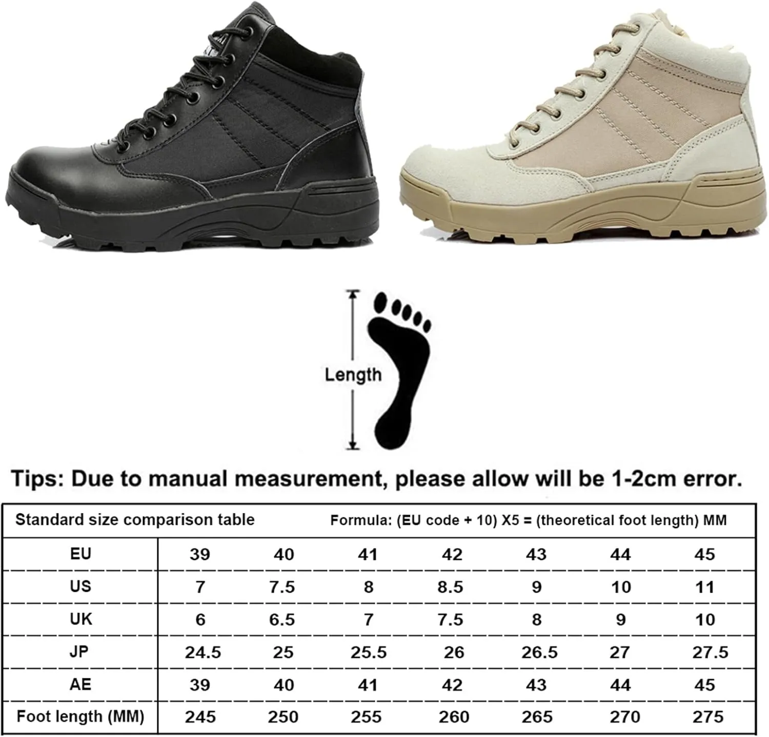 Hiking Work Boots,Breathable Desert Boots,with Side Zipper, Waterproof Hiking Work Boots,Low Cut Training Boots,for Outdoor Hiking, Rock Climbing, Hunting and Other Activity