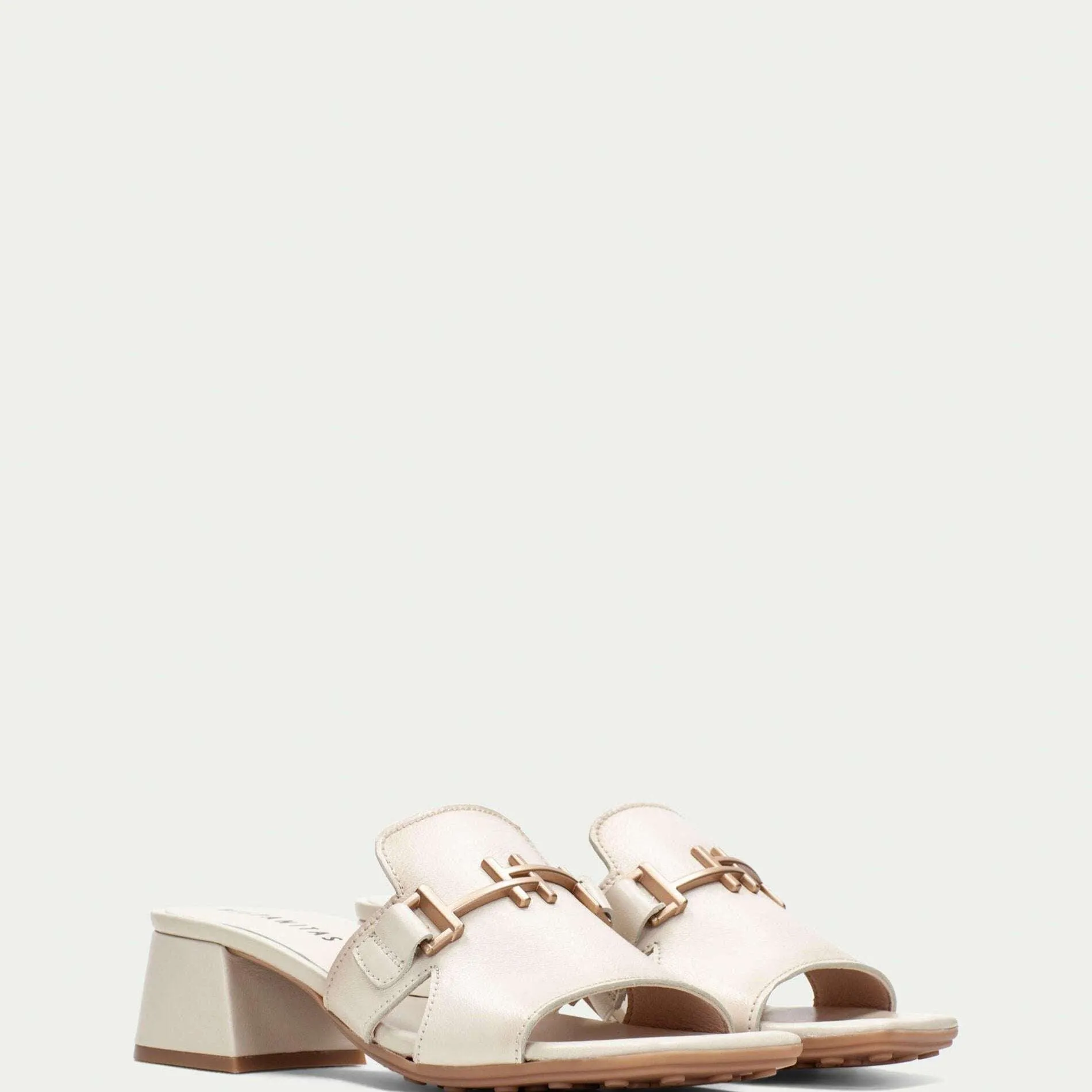 Hispanitas Off White Block Heel Mule| HV254069L