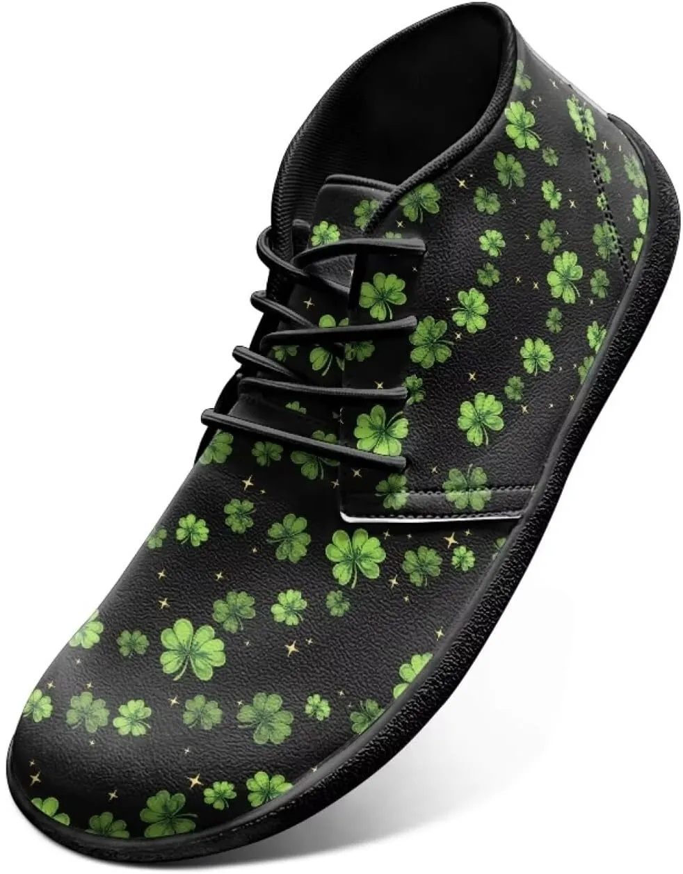 Howilath St. Patrick's Day Barefoot Running Shoes Men Extra Width Running Shoes Trail Running Sneakers for Walking Hiking