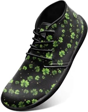 Howilath St. Patrick's Day Barefoot Running Shoes Men Extra Width Running Shoes Trail Running Sneakers for Walking Hiking