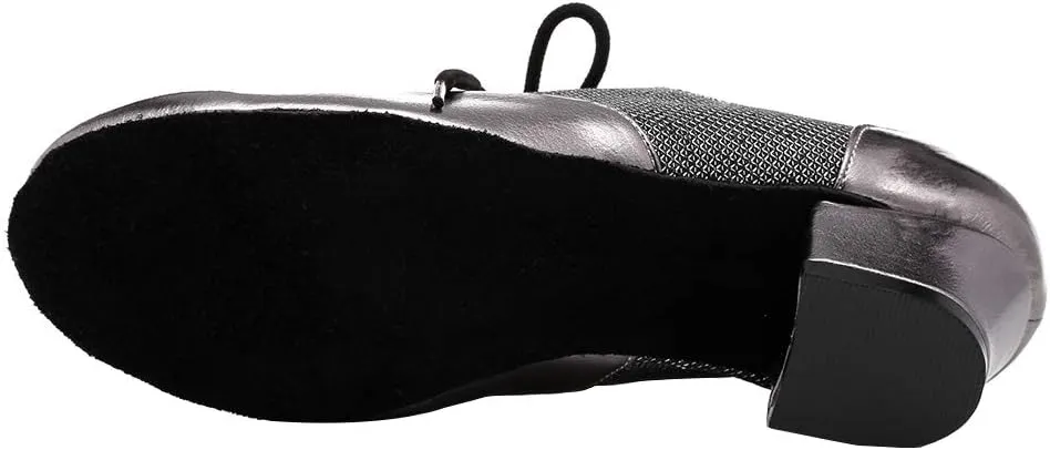 HROYL Women's Lace-up Latin Salsa Tango Practice Performance Ballroom Teacher Dance Shoes,YCL319