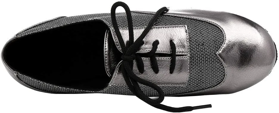 HROYL Women's Lace-up Latin Salsa Tango Practice Performance Ballroom Teacher Dance Shoes,YCL319