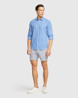 Kenton Linen Blend Checked Shirt