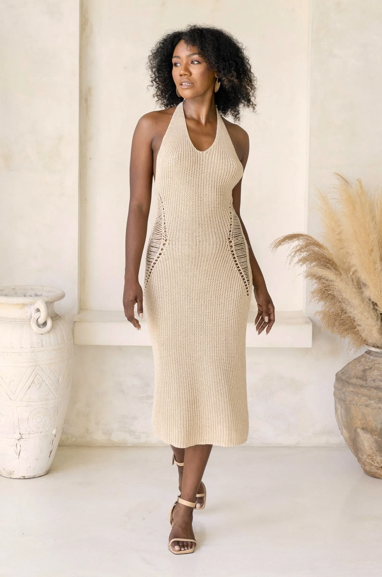 Ladriana Midi/Knitted - Latte