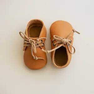 Leather Baby Boots in Ginger