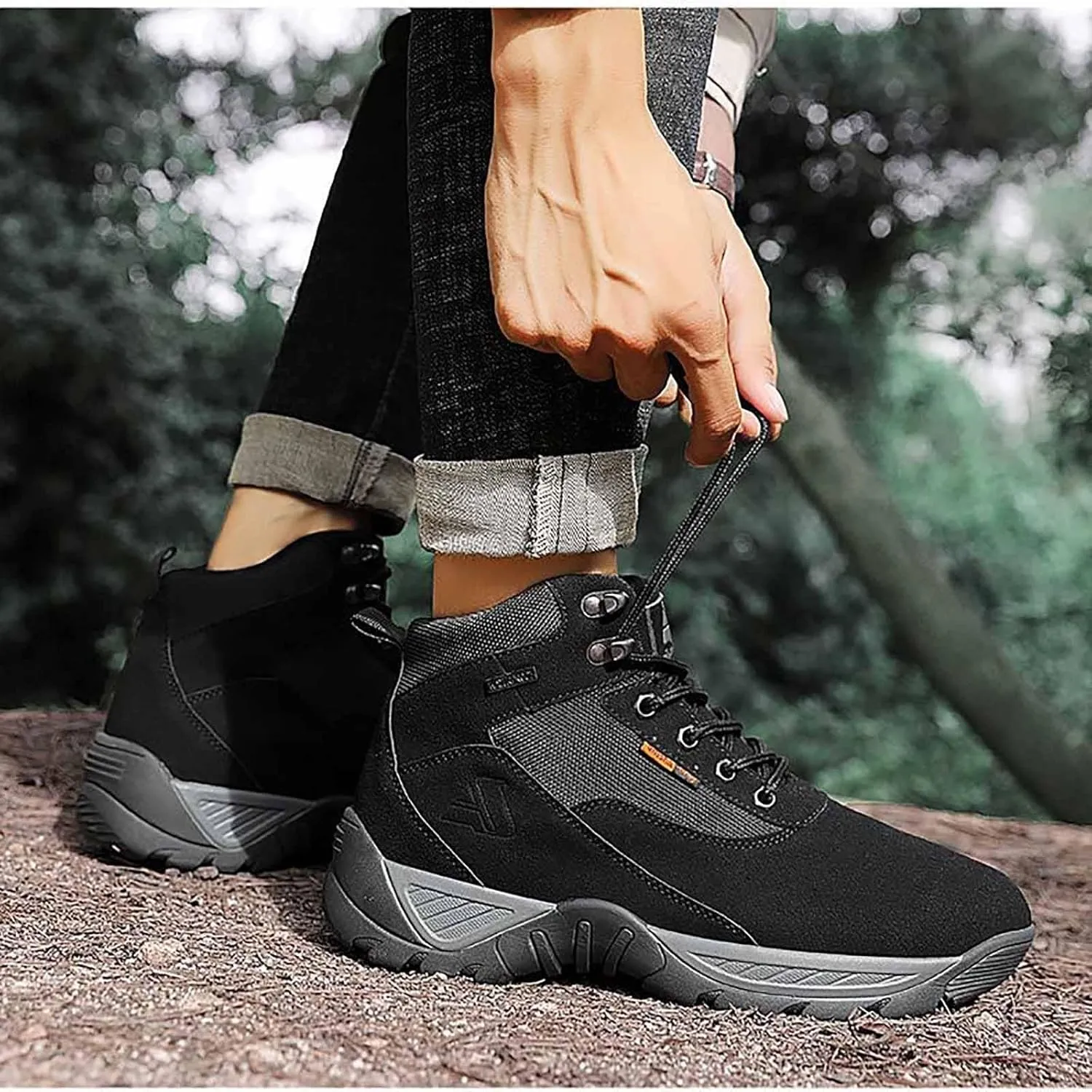 Lightweight Military Boots, Tactical Hiking Boots for Men with Sports Socks Water Proof Tactical Military Outdoor Desert Combat Boots Tactical Army Boots
