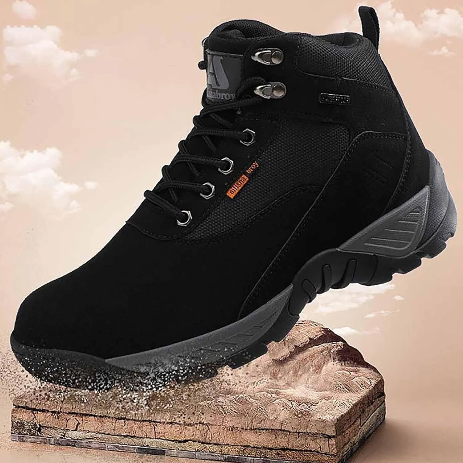 Lightweight Military Boots, Tactical Hiking Boots for Men with Sports Socks Water Proof Tactical Military Outdoor Desert Combat Boots Tactical Army Boots