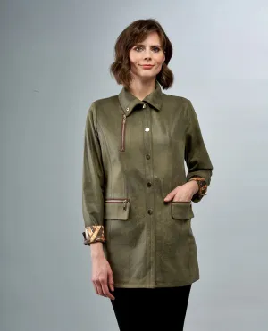 Long Zip Vegan Jacket