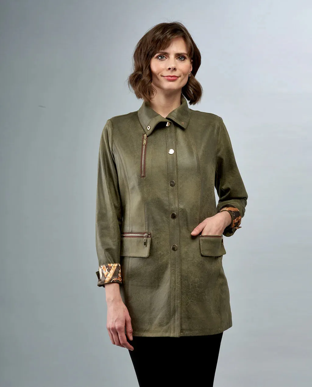 Long Zip Vegan Jacket
