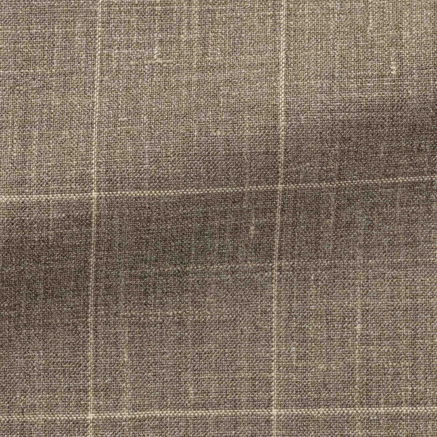Loro Piana SUMMERTIME Light Taupe Off White Windowpane Wool, Silk & Linen Tropical