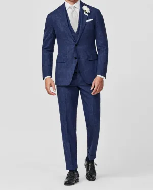 Loro Piana SUMMERTIME Royal Blue Wool, Silk & Linen Tropical