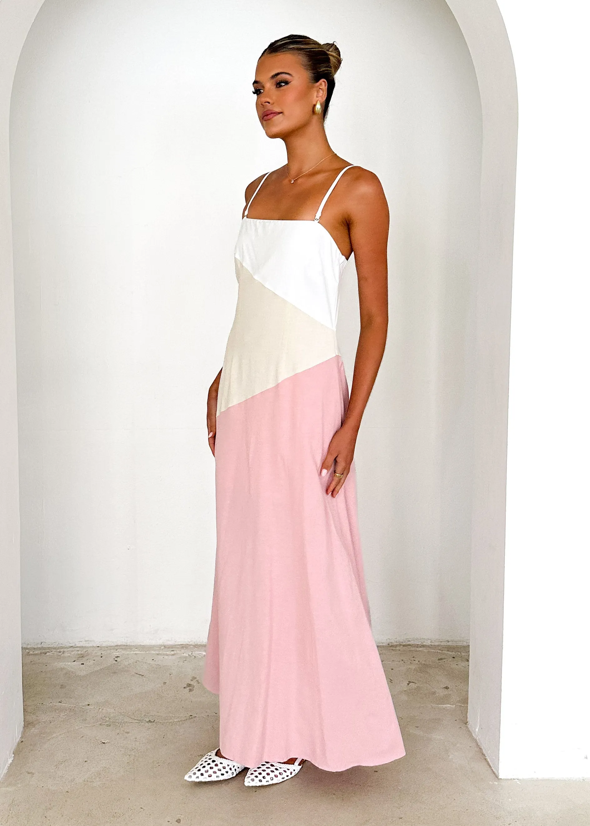 Maliah Maxi Dress - Pink Splice
