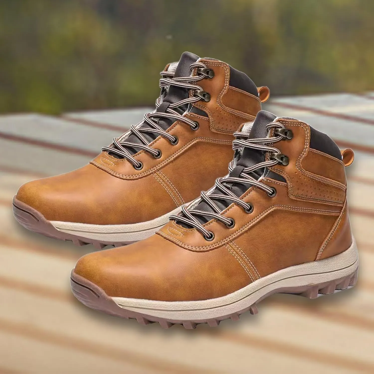 Men Work Boots Composite Toe Hiking Sneakers Comfortable Warm Womens Safety Shoes Slip Resistant Waterproof Outdoor Work Botas Lightweight Hike Grounded Footwear